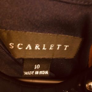 Beautiful navy blue, beaded neckline dress